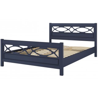 КРОВАТЬ ЛОРЕНСА 1.4М; 1.6М ТЕМНЫЙ ЛАЗУРНЫЙ